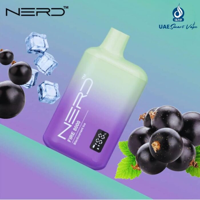 Nerd Fire Black Currant Ice 8000 Puffs Disposable Vape