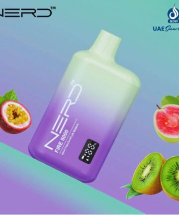 Nerd Fire Kiwi Passionfruit Guava 8000 Puffs Disposable Vape