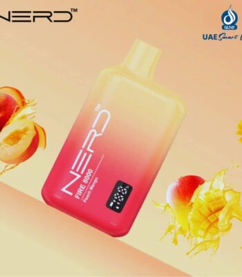 Nerd Fire Peach Ice 8000 Puffs Disposable Vape