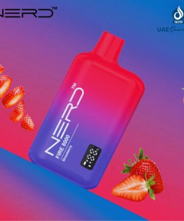 Nerd Fire Strawberry 8000 Puffs Disposable Vape