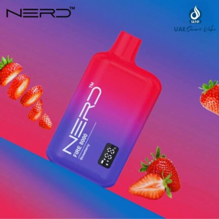 Nerd Fire Strawberry 8000 Puffs Disposable Vape