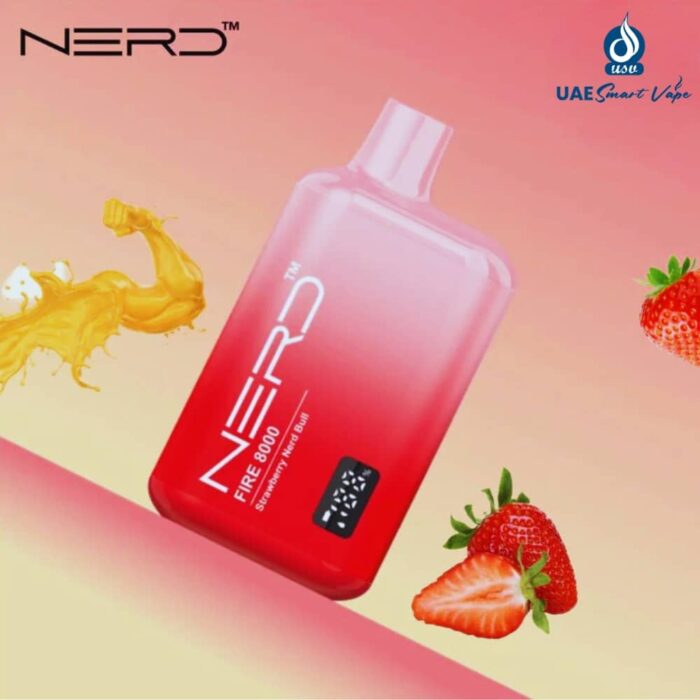 Nerd Fire Strawberry Nerd Bull 8000 Puffs Disposable Vape