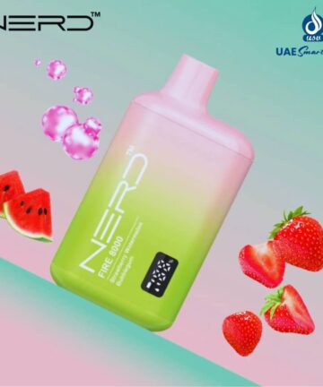 Nerd Fire Strawberry Watermelon Bubblegum 8000 Puffs Disposable Vape