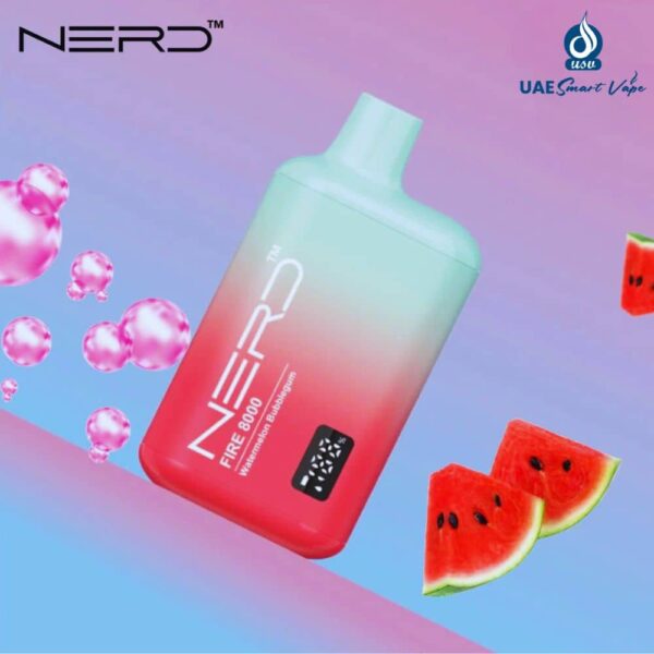 Nerd Fire Watermelon Bubblegum 8000 Puffs Disposable Vape