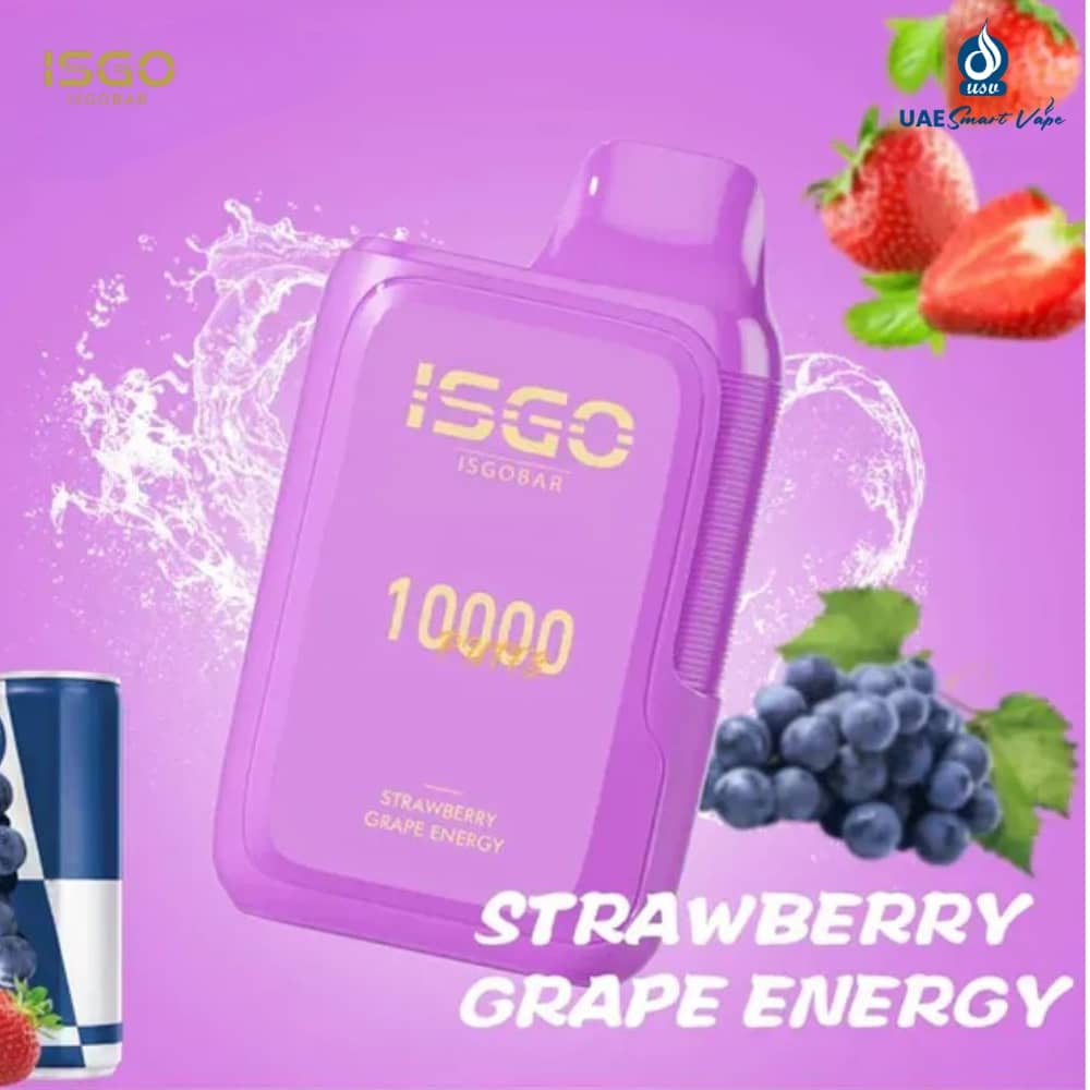 Strawberry Grape Energy ISGO Bar 10000 Puffs Disposable Vape