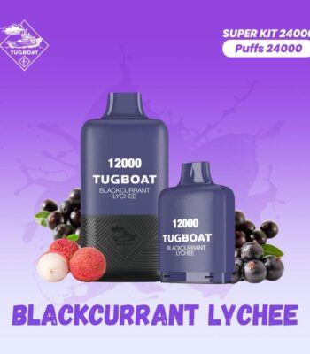 Tugboat T12000 Blackcurrant Lychee 12,000 Puffs Disposable Vape