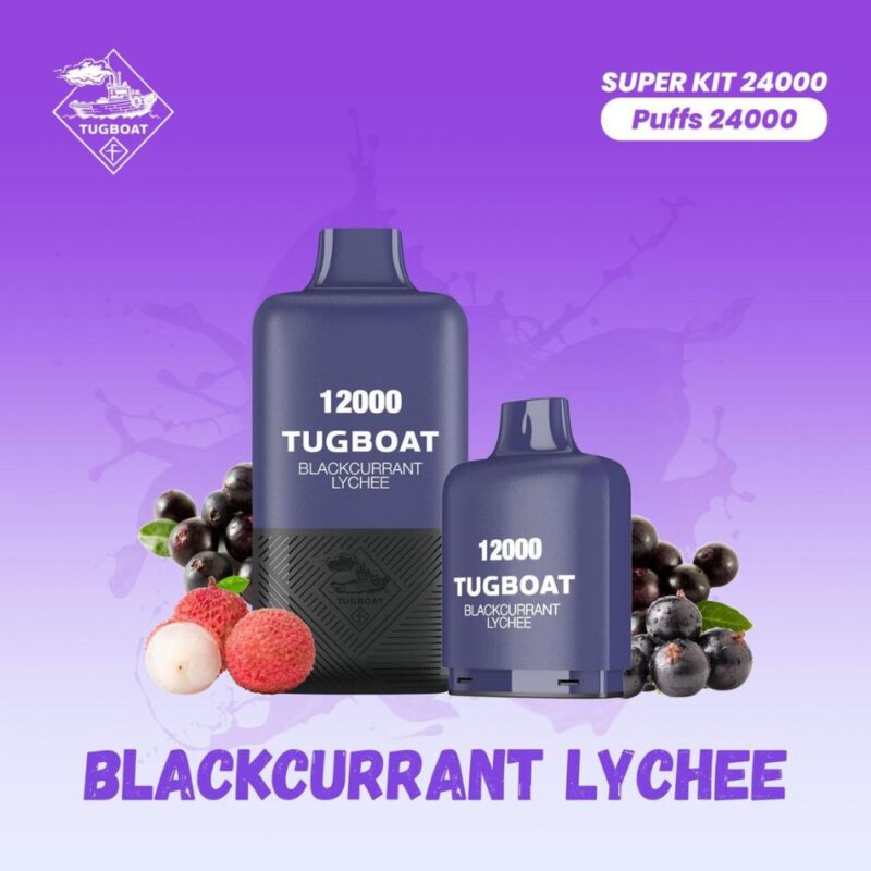 Tugboat T12000 Blackcurrant Lychee 12,000 Puffs Disposable Vape