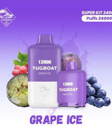 Tugboat T12000 Grape Ice 12,000 Puffs Disposable Vape