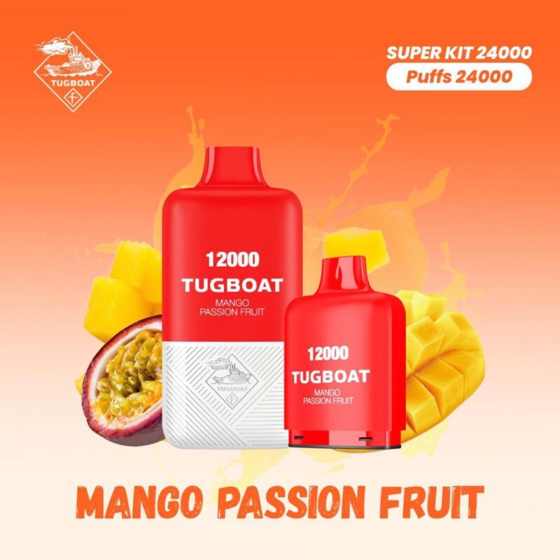 Tugboat T12000 Mango Passion Fruit 12,000 Puffs Disposable Vape
