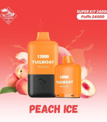 Tugboat T12000 Peach Ice 12,000 Puffs Disposable Vape
