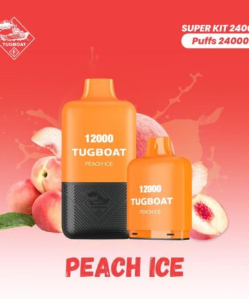 Tugboat T12000 Peach Ice 12,000 Puffs Disposable Vape