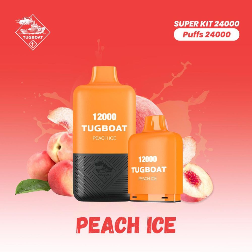 Tugboat T12000 Peach Ice 12,000 Puffs Disposable Vape