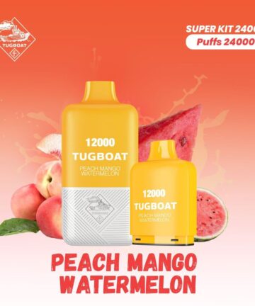 Tugboat T12000 Peach Mango Watermelon 12,000 Puffs Disposable Vape