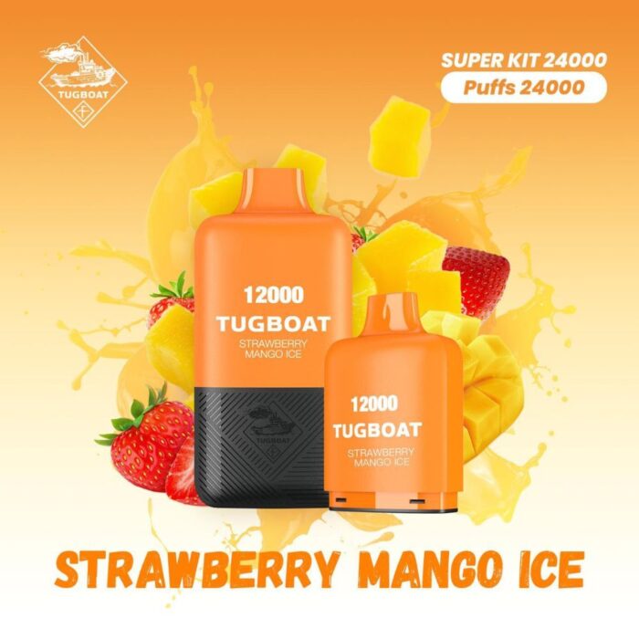 Tugboat T12000 Strawberry Mango Ice 12,000 Puffs Disposable Vape