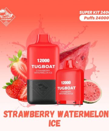 Tugboat T12000 Strawberry Watermelon Ice 12,000 Puffs Disposable Vape