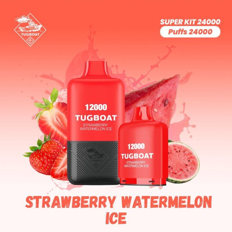 Tugboat T12000 Strawberry Watermelon Ice 12,000 Puffs Disposable Vape