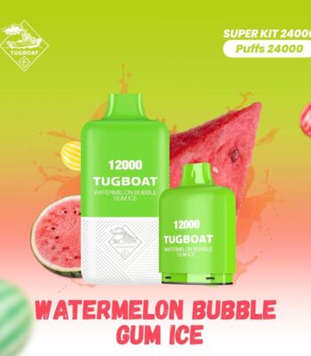 Tugboat T12000 Watermelon Bubble Gum Ice 12,000 Puffs Disposable Vape