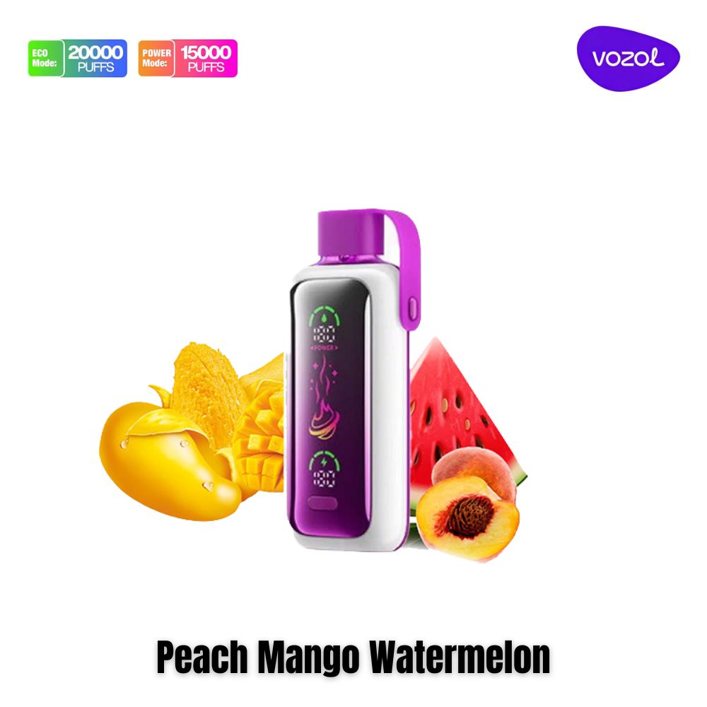 Vozol Star 20000 Puffs Peach Mango Watermelon Dual Mode Disposable Vape